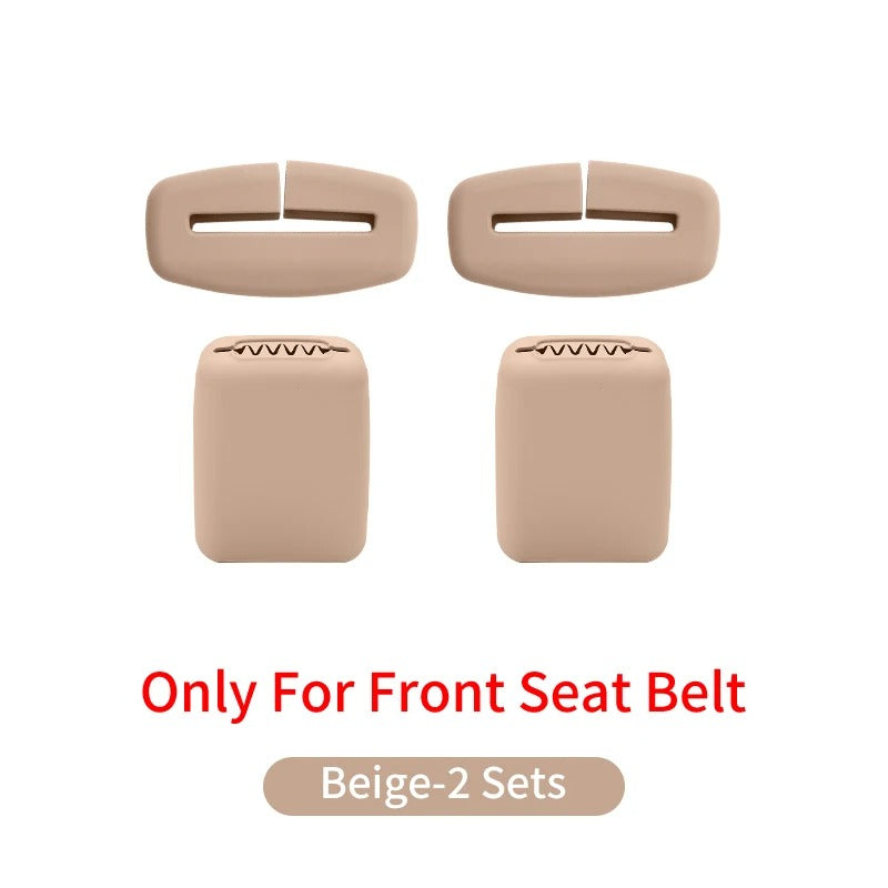 Car Seat Belt Buckle Cover – Silicone Anti-Scratch Interior Protector - Delicate Leather  