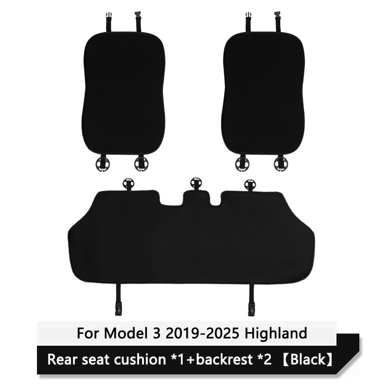 Ice Silk Car Seat Cushion Cover – Breathable Full Seat Protector Set - Delicate Leather  