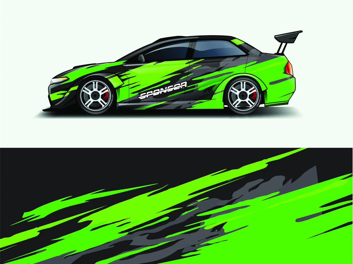 Graffiti Art Car Decal – Glossy PVC Vehicle Body Graphic Vinyl Wrap Sticker - Delicate Leather