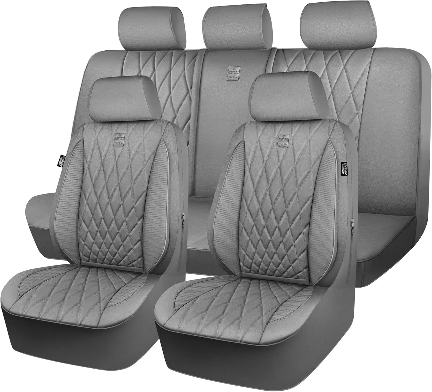 Luxury Leather Seat Covers – Universal Fit for SUVs, Vans, and Trucks - Delicate Leather  