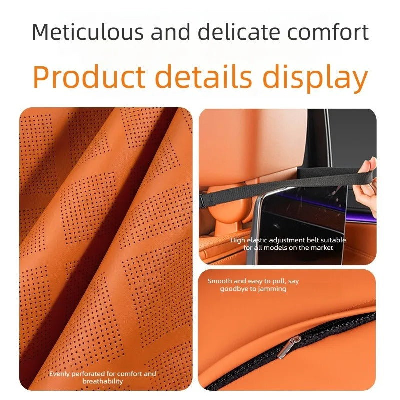 Nappa Leather Car Neck Pillow & Waist Pillow Set – Universal Car Seat Accessories - Delicate Leather