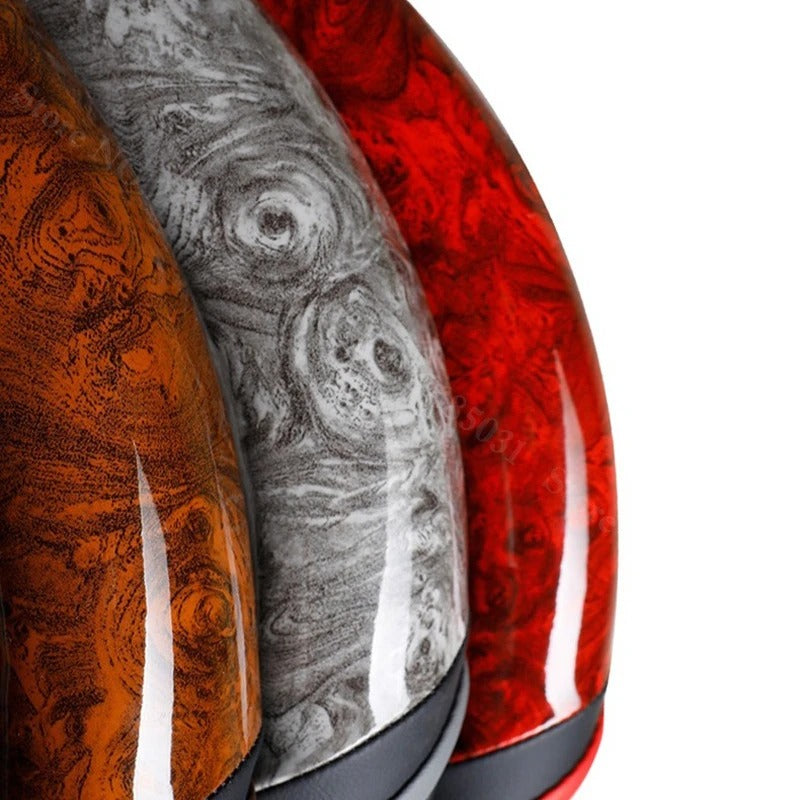 Truck Wood Grain Leather Steering Wheel Cover – 38–50 cm for Lorry, Van & Bus - Delicate Leather