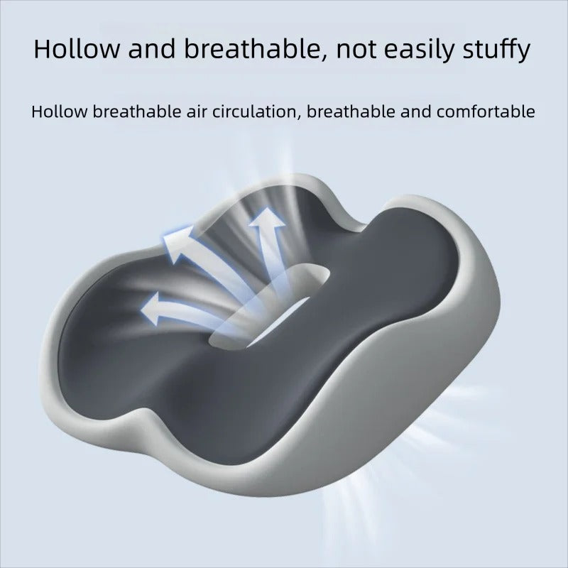 Memory Foam Seat Cushion – Non-Slip Chair Pad for Car, Office & Home - Delicate Leather