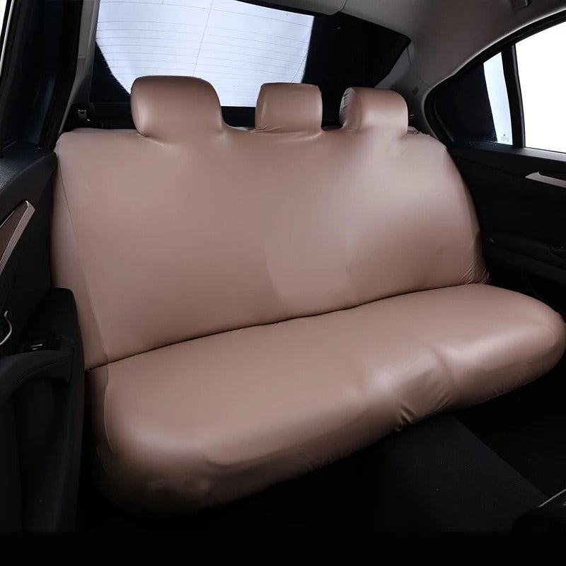 All-Season Universal PU Leather Car Seat Cover – Waterproof Full-Surround Elastic Seat Protector for Sedans, SUVs, and Trucks - Delicate Leather  