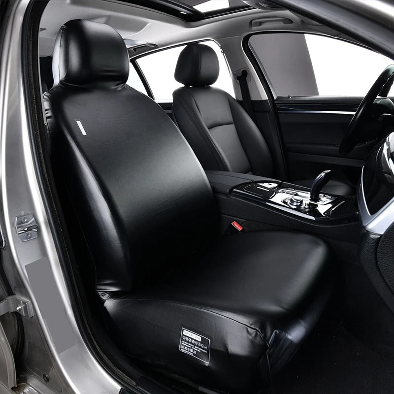 All-Season Universal PU Leather Car Seat Cover – Waterproof Full-Surround Elastic Seat Protector for Sedans, SUVs, and Trucks - Delicate Leather  