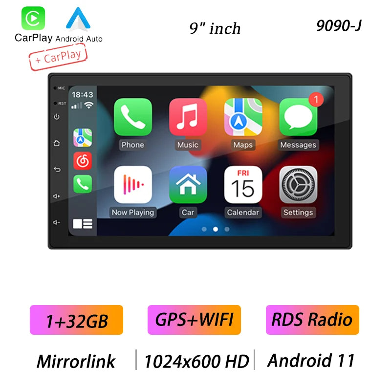 Android 11 Car Radio – 2 Din, 4-Core, 4G, Wireless CarPlay, Android Auto, 7"/9"/10" IPS Screen, GPS, Wi-Fi, Bluetooth 23