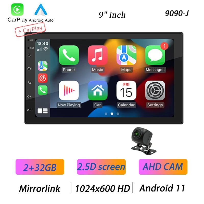 Android 11 Car Radio – 2 Din, 4-Core, 4G, Wireless CarPlay, Android Auto, 7"/9"/10" IPS Screen, GPS, Wi-Fi, Bluetooth 23