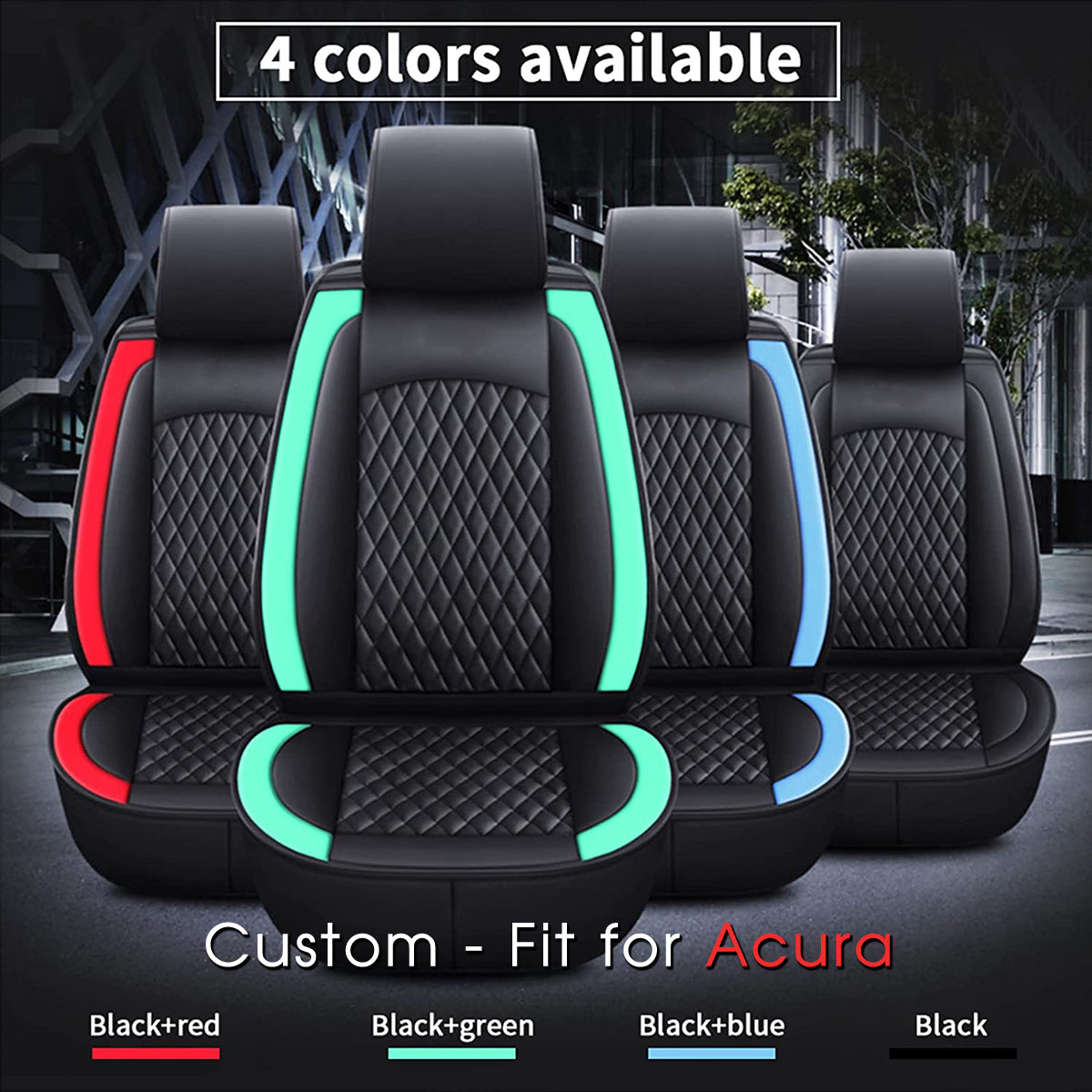 2 Car Seat Covers Full Set, Custom-Fit For Car, Waterproof Leather Front Rear Seat Automotive Protection Cushions, Car Accessories DLAC211