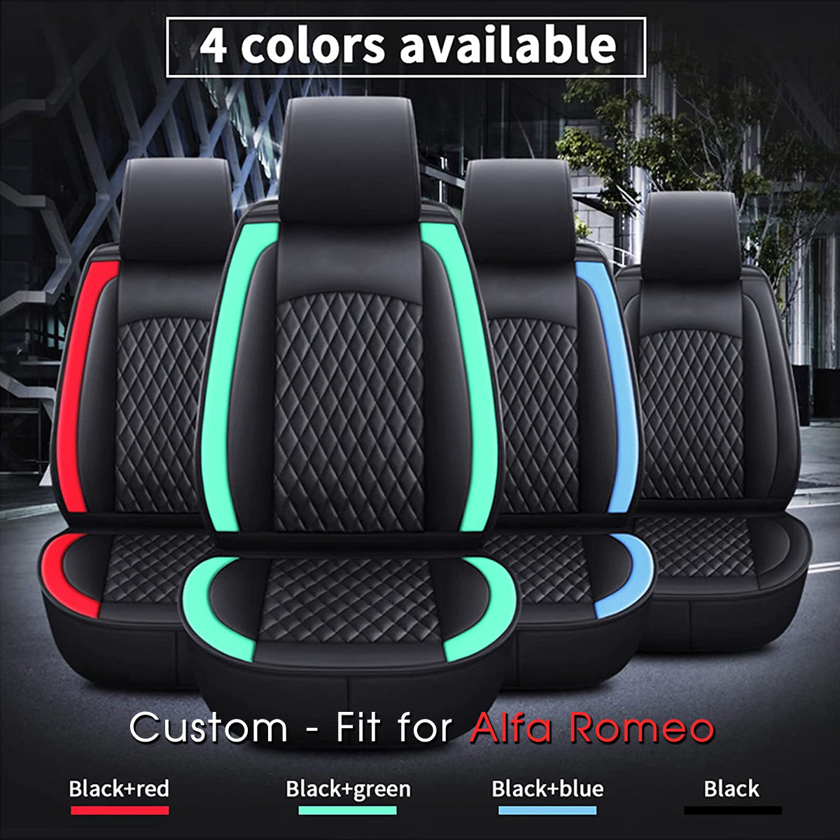 2 Car Seat Covers Full Set, Custom-Fit For Car, Waterproof Leather Front Rear Seat Automotive Protection Cushions, Car Accessories DLAR211