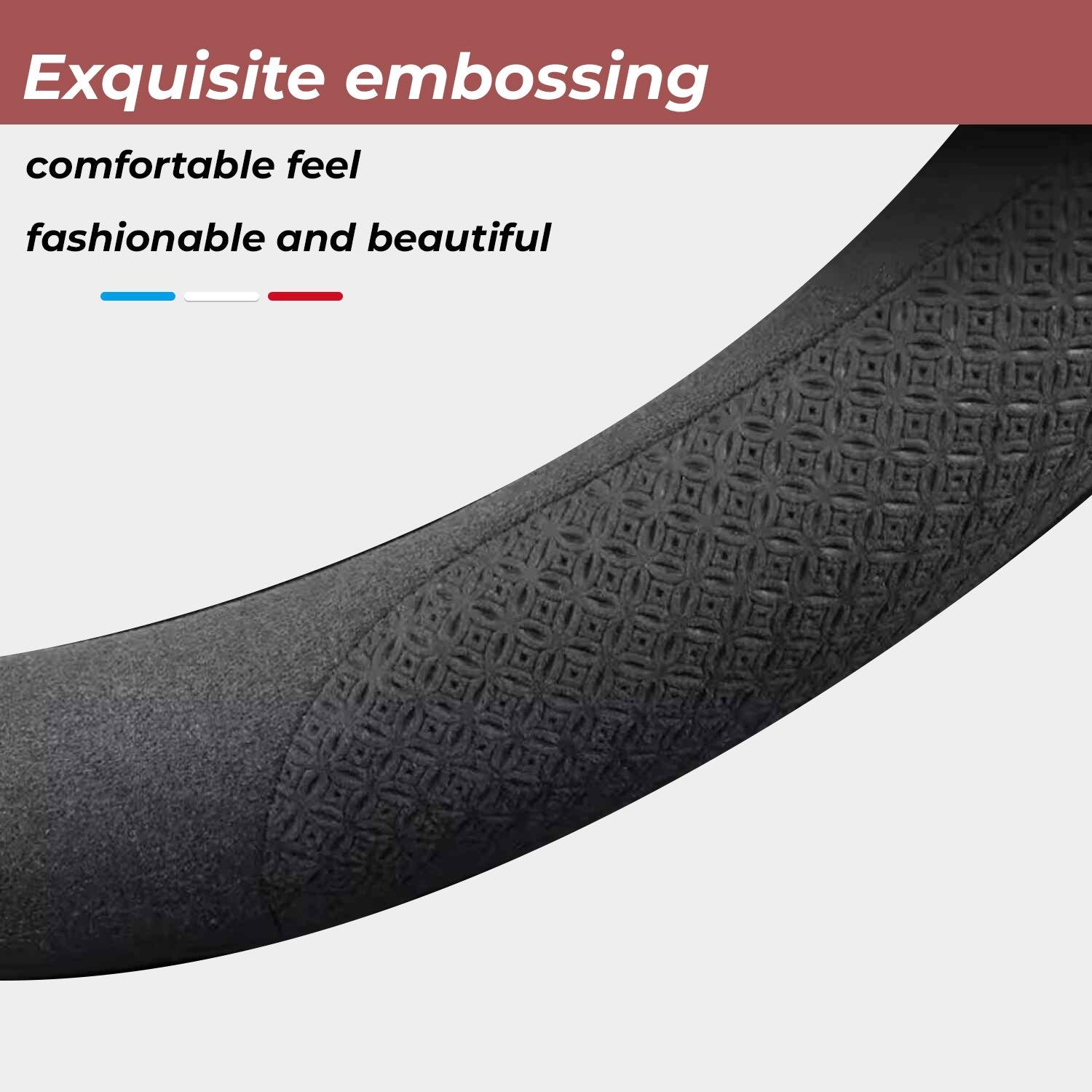 Car Steering Wheel Cover 2024 Update Version, Custom For Your Cars, Premium Leather Car Steering Wheel Cover with Logo, Car Accessories IN18991
