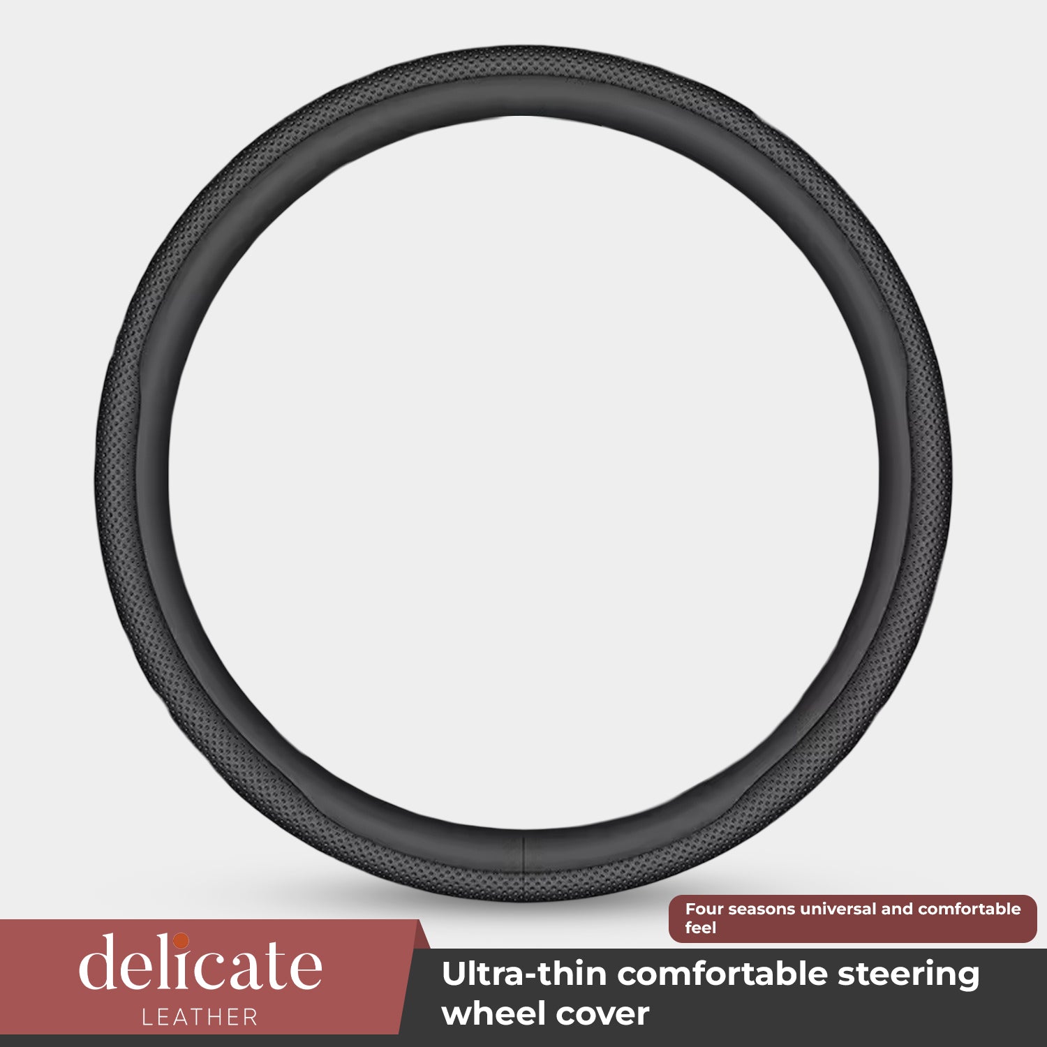 Car Steering Wheel Cover, Custom For Your Cars, Leather Nonslip 3D Carbon Fiber Texture Sport Style Wheel Cover, Interior Modification for All Car Accessories MA18992