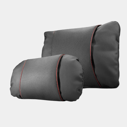 Luxury Nappa Leather Car Neck Pillow – Ergonomic Headrest Support for Car - Delicate Leather