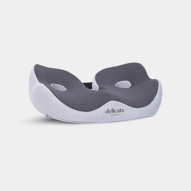 Memory Foam Sit Bone Cushion – Ergonomic Support for Long Sitting - Delicate Leather