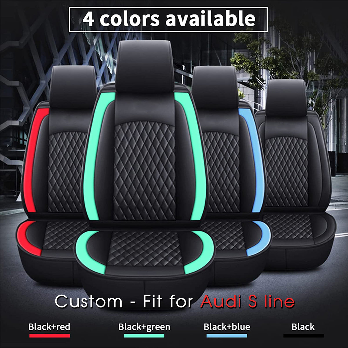 2 Car Seat Covers Full Set, Custom-Fit For Car, Waterproof Leather Front Rear Seat Automotive Protection Cushions, Car Accessories DLVE211