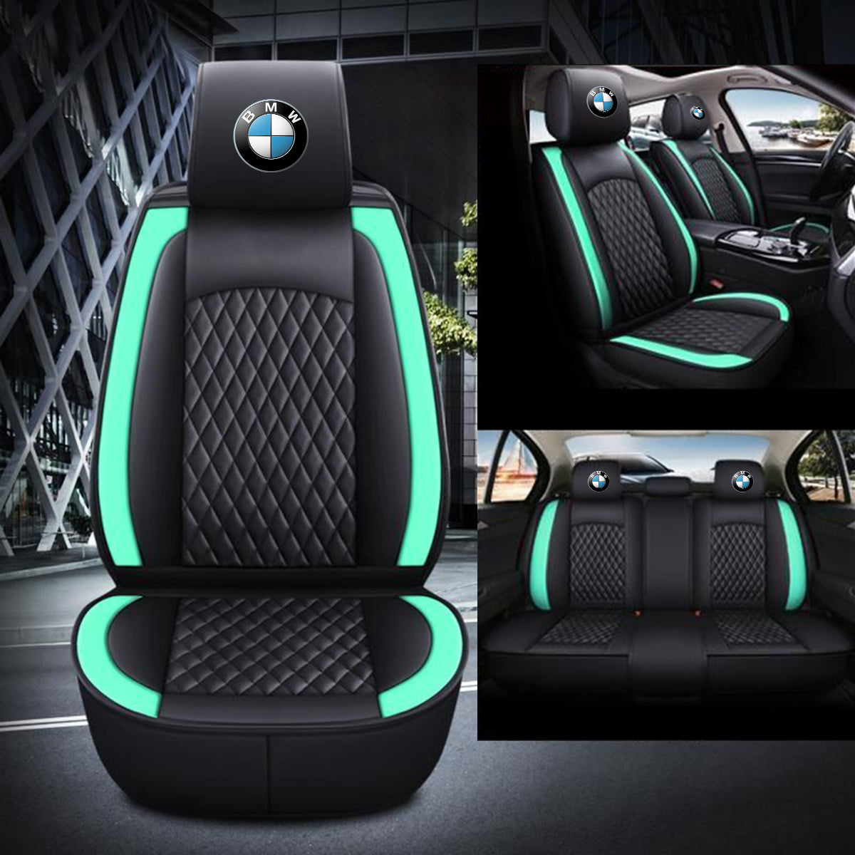 2 Car Seat Covers Full Set, Custom For Your Cars, Waterproof Leather Front Rear Seat Automotive Protection Cushions, Car Accessories KO