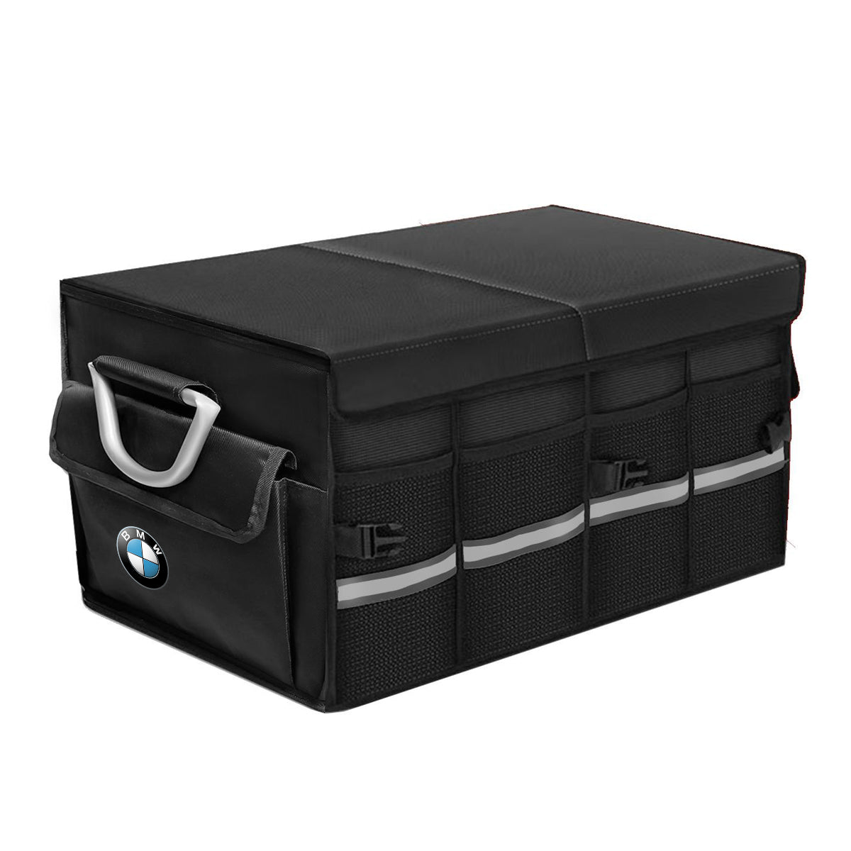 Big Trunk Organizer, Cargo Organizer SUV Trunk Storage Waterproof Collapsible Durable Multi Compartments KX12994