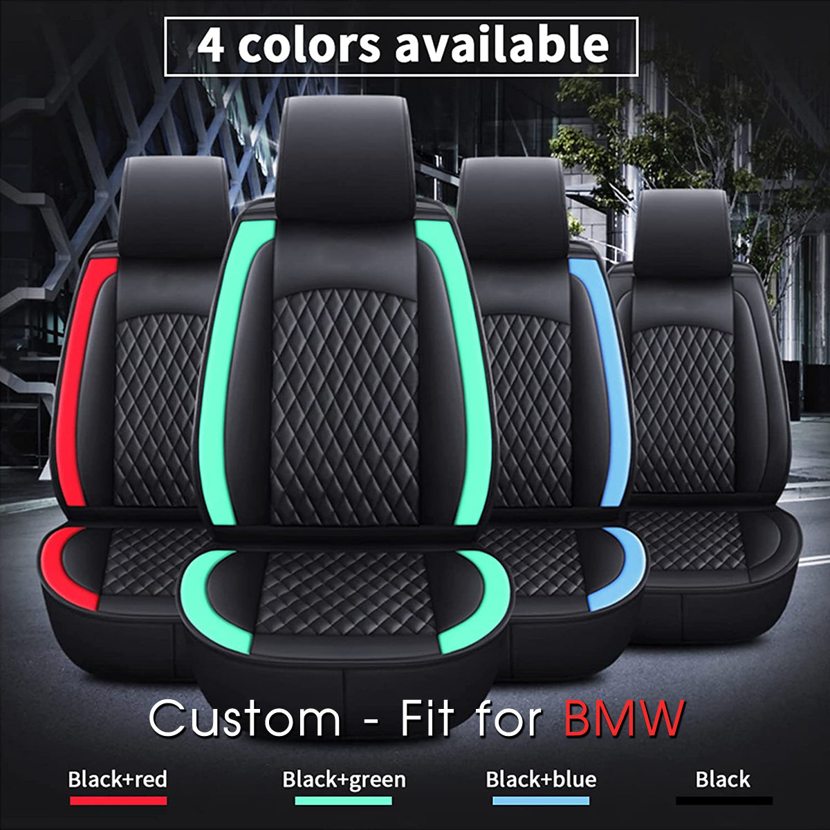 2 Car Seat Covers Full Set, Custom-Fit For Car, Waterproof Leather Front Rear Seat Automotive Protection Cushions, Car Accessories DLKX211