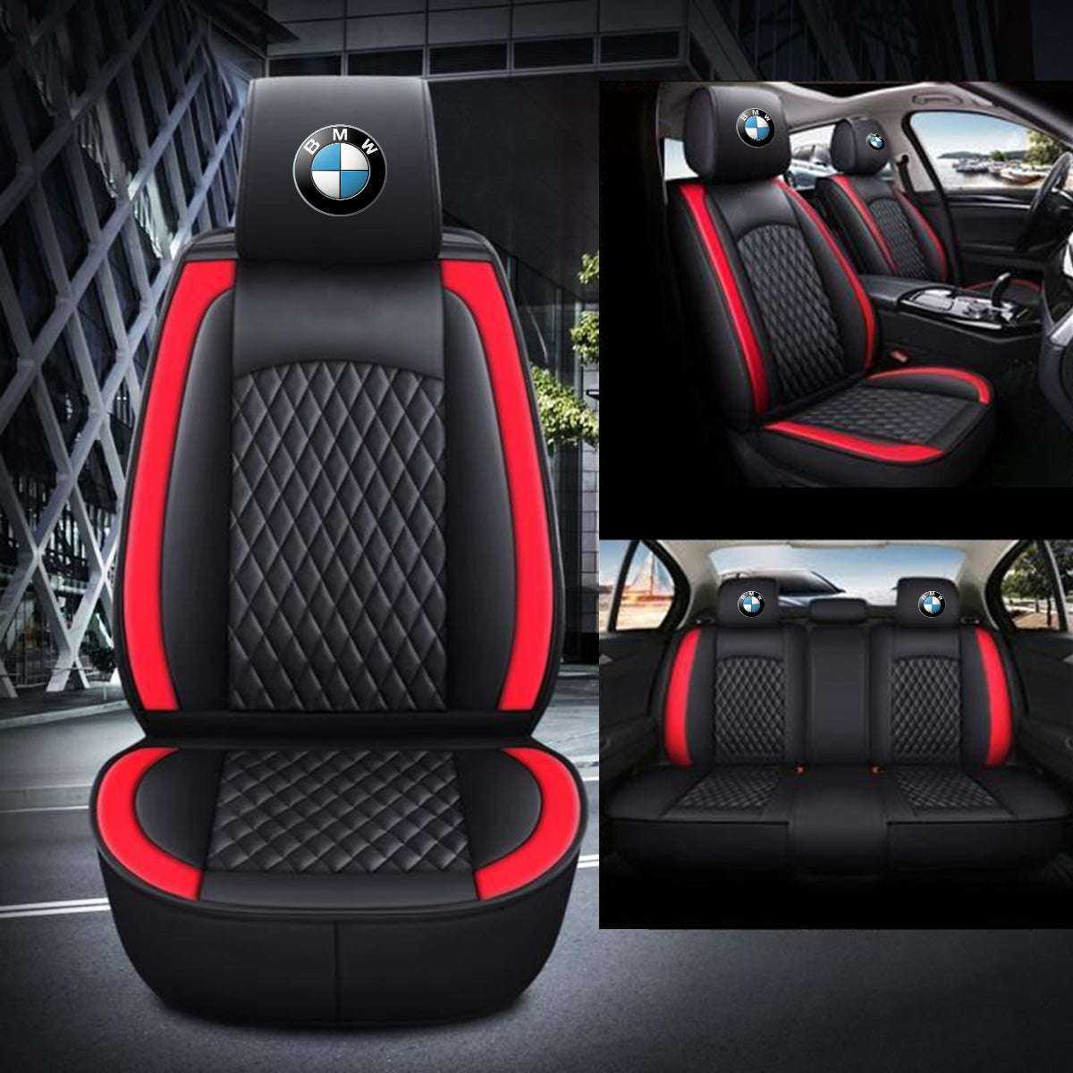 2 Car Seat Covers Full Set, Custom For Your Cars, Waterproof Leather Front Rear Seat Automotive Protection Cushions, Car Accessories KO