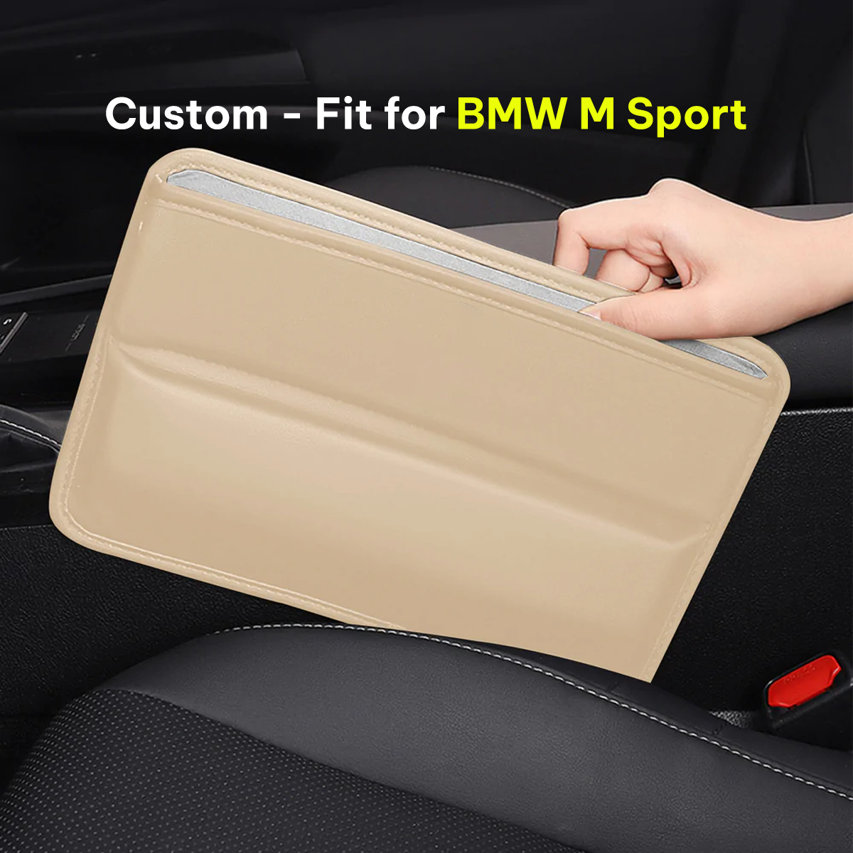 Car Seat Gap Filler Organizer, Custom-Fit For Car, Multifunctional PU Leather Console Side Pocket Organizer for Cellphones, Cards, Wallets, Keys DLKO226