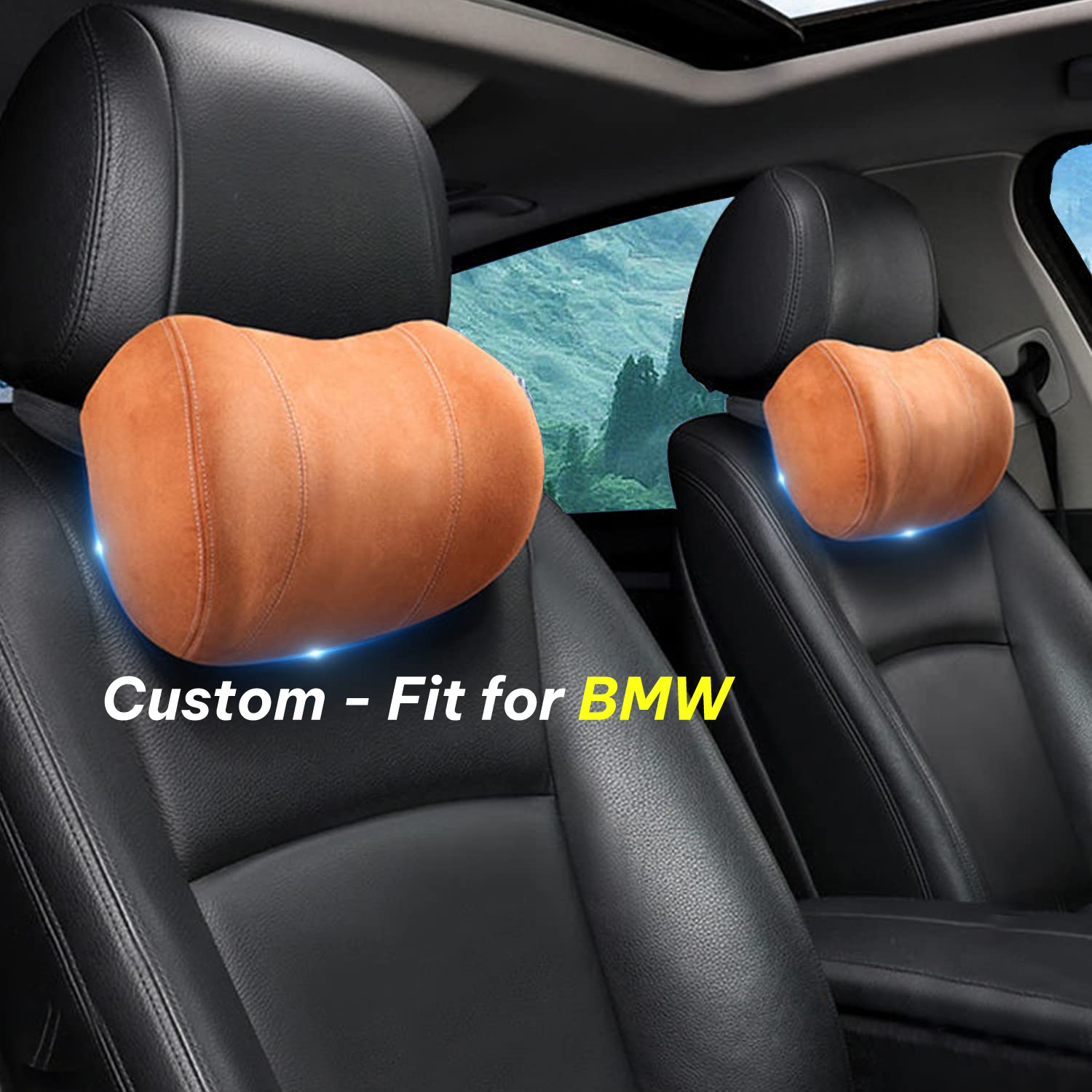 Car Headrest (2 PCS), Custom-Fit For Car, Update Version Premium Memory Foam Car Neck Pillow DLKX227