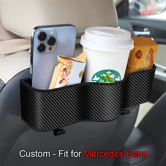 Car Headrest Backseat Organizer with Cup Holders, Custom For Your Cars, Seat Back Organizer Perfect for Eating in Your Car, Back Seat Organizer for Kids, Car Food Table or Sauce Holder,  Car Accessories MB11994