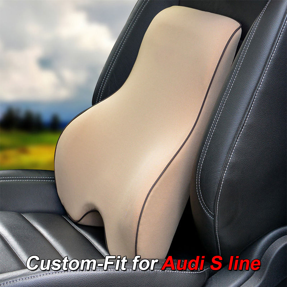 Lumbar Support Cushion for Car and Headrest Neck Pillow Kit, Custom-Fit For Car, Ergonomically Design for Car Seat, Car Accessories DLVE254