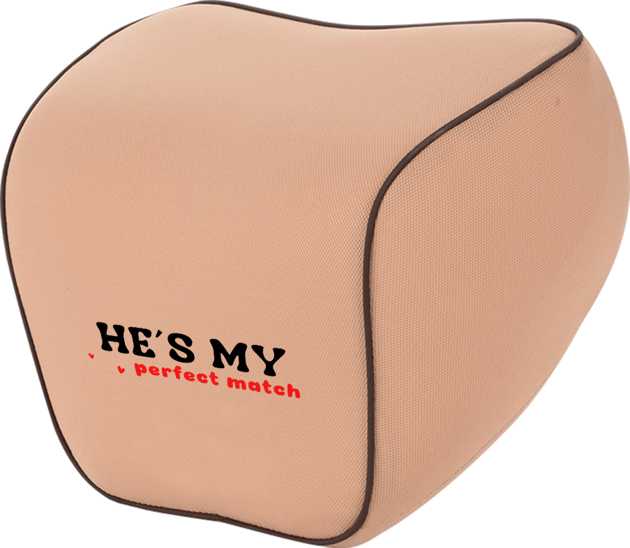 She's My Perfect Match -He's My Perfect Match Lumbar Support Cushion for Car and Headrest Neck Pillow Kit, Valentines Day Custom For Cars, Ergonomically Design for Car Seat, Car Accessories, Couple Matching Puzzle 03