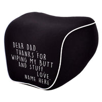 Personalized Lumbar Support Cushion for Car and Headrest Neck Pillow Kit, Happy Father's Day, Custom For Cars, Ergonomically Design for Car Seat, Car Accessories, Gift for Daddy
