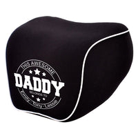 Personalized Lumbar Support Cushion for Car and Headrest Neck Pillow Kit, Happy Father's Day, Custom For Cars, Ergonomically Design for Car Seat, Car Accessories, Gift for Daddy