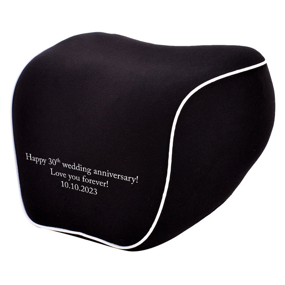 Personalized Anniversary Date Lumbar Support Cushion for Car and Headrest Neck Pillow Kit, Happy Anniversary Lumbar Support Cushion, Custom For Cars, Ergonomically Design for Car Seat, Car Accessories, Anniversary For Wife Husband 11