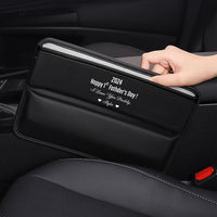 Personalized Car Seat Gap Filler Organizer, I Love You Daddy, Happy Father's Day, Custom FIt For Your Cars, Multifunctional PU Leather Console Side Pocket Organizer for Cellphones, Cards, Wallets, Keys, Gift for Daddy