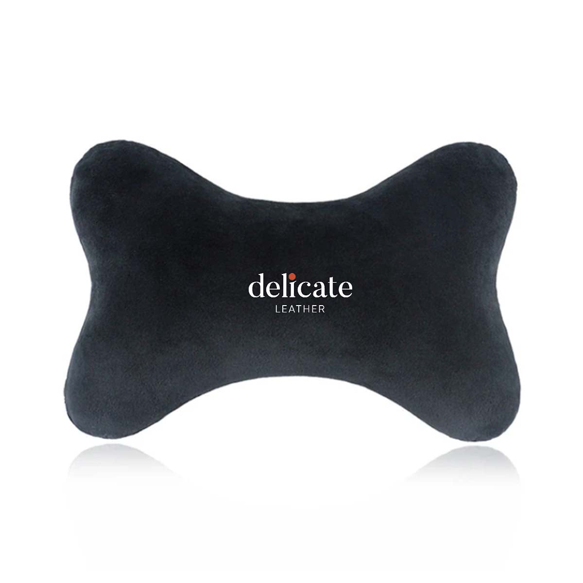 Memory Foam Car Neck Headrest Pillow: Breathable Velvet Head and Neck Support for Restful Sleep in Your Car - Delicate Leather