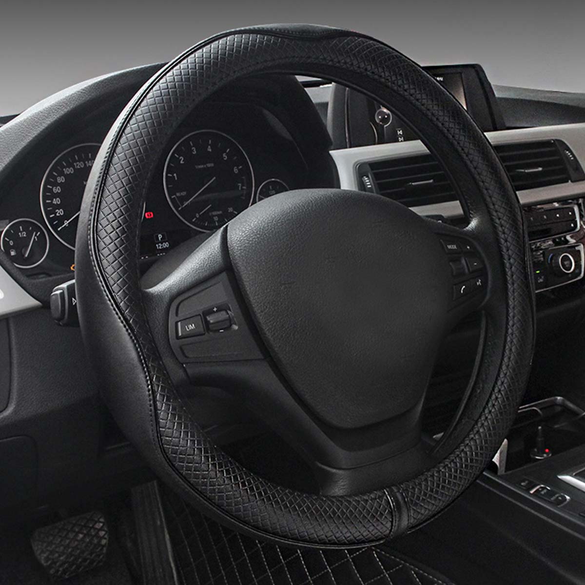 Car Steering Wheel Cover, Custom For Your Cars, Anti-Slip, Safety, Soft, Breathable, Heavy Duty, Thick, Full Surround, Sports Style, Car Accessories KX18990 - Delicate Leather