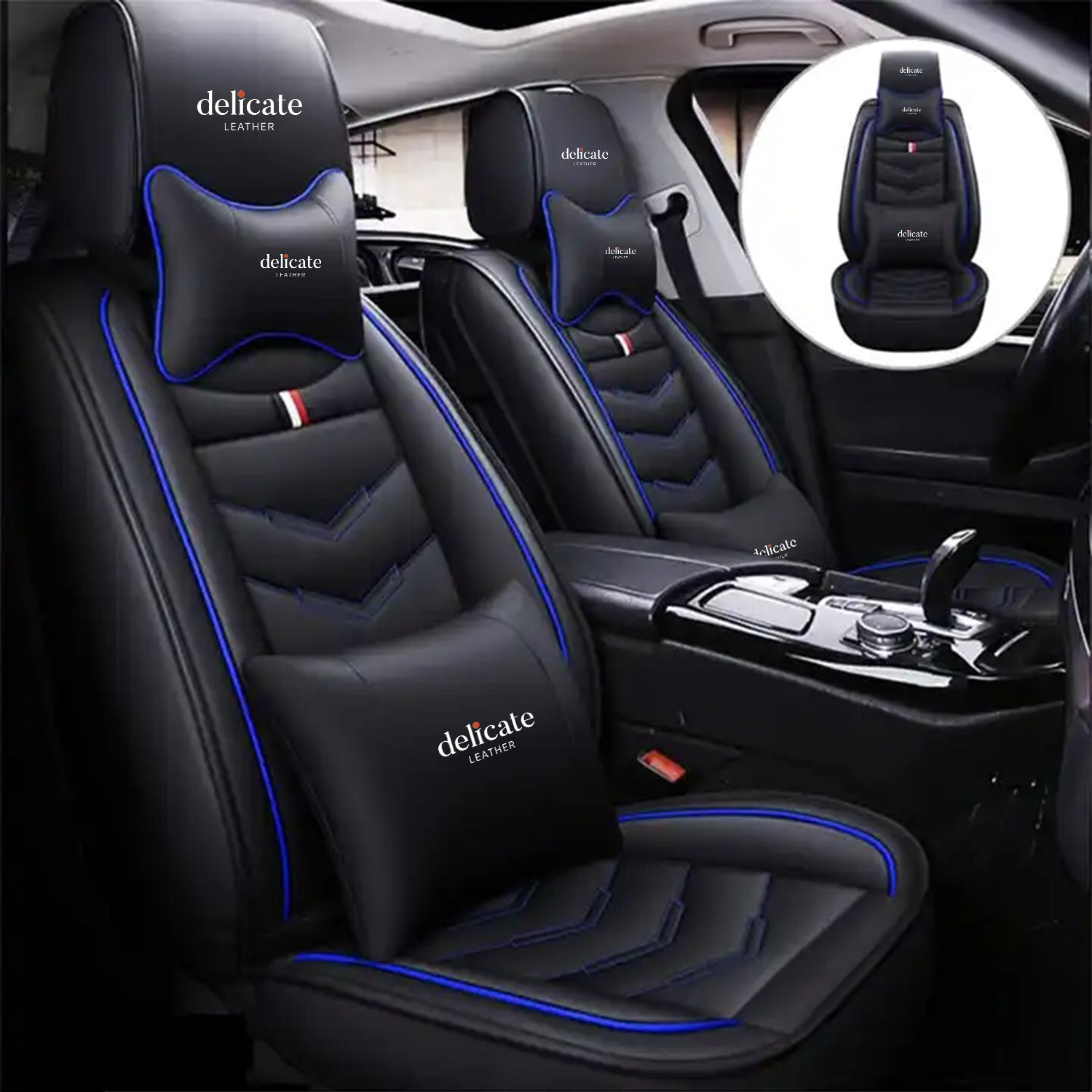 Delicate Leather Car Seat Cover Hot Selling Luxury Durable Comfortable Full Leather Car Seat Cover For All Kinds Of Car Seat Cover - Delicate Leather