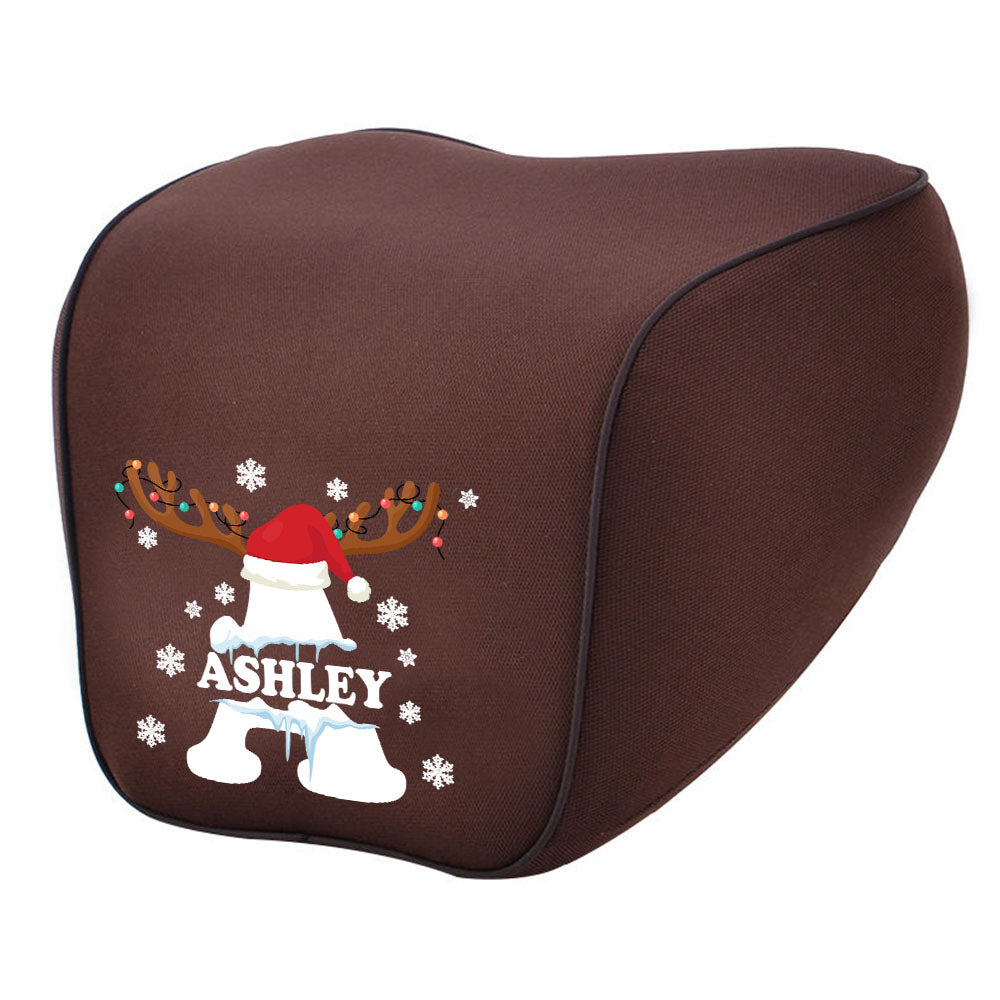 Custom Name Lumbar Support Cushion for Car and Headrest Neck Pillow Kit, Personalized Christmas, Personalized Gift, Custom For Cars, Ergonomically Design for Car Seat, Car Accessories, Personalised Lumbar Support Cushion, Christmas Gift L5