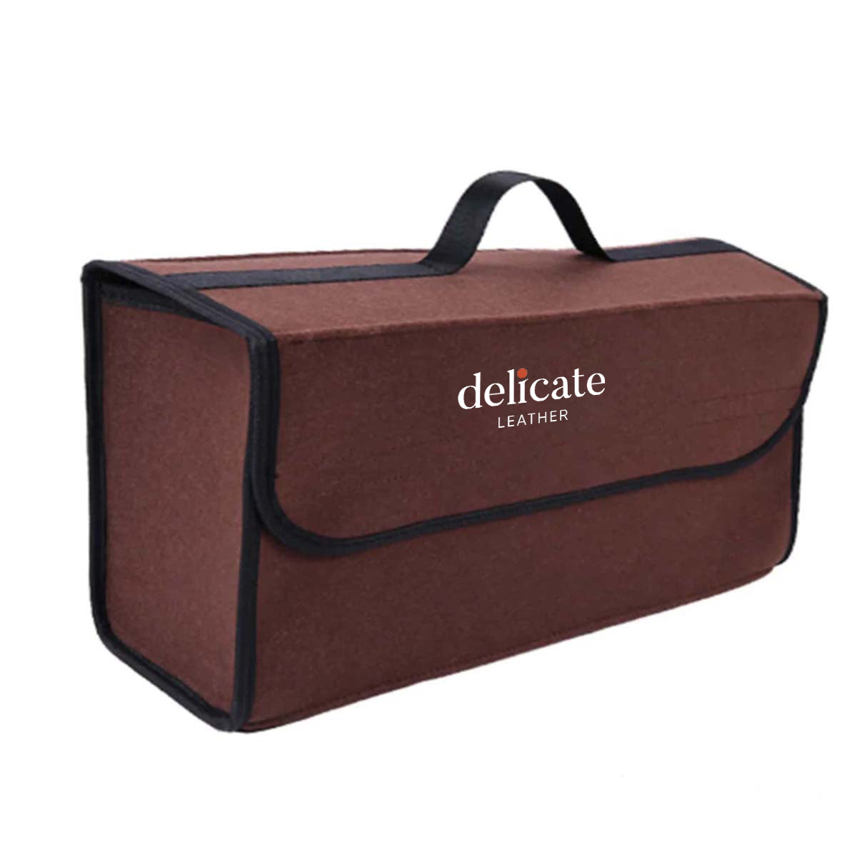 Delicate Leather Soft Felt Car Bag Organizer Folding Car Storage Box Non Slip Fireproof Car Trunk Organizer, Custom For Your Cars, Car Accessories VE12990 - Delicate Leather