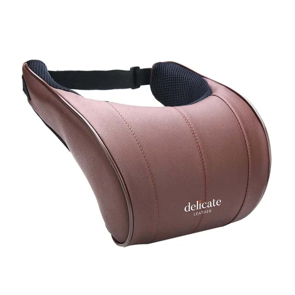 Premium PU Leather Auto Car Neck Pillow: Memory Foam Neck Rest Seat Headrest Cushion Pad - High-Quality, Available in 3 Stylish Colors, Sold as a Single Piece - Delicate Leather