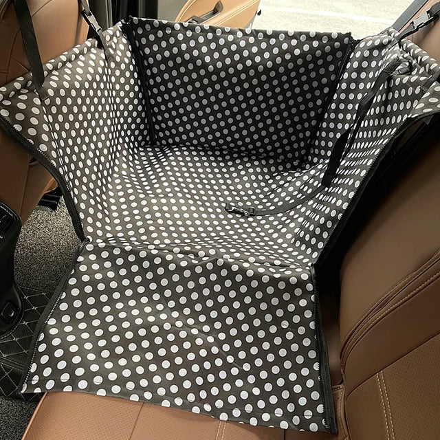 Pet Carriers Dog Car Seat Cover - Rear Hammock Protector, Mat, and Blanket for Dogs and Cats - Delicate Leather