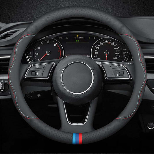 Car Steering Wheel Cover 2024 Update Version, Custom For Your Cars, Premium Leather Car Steering Wheel Cover with Logo, Car Accessories LX18991 - Delicate Leather