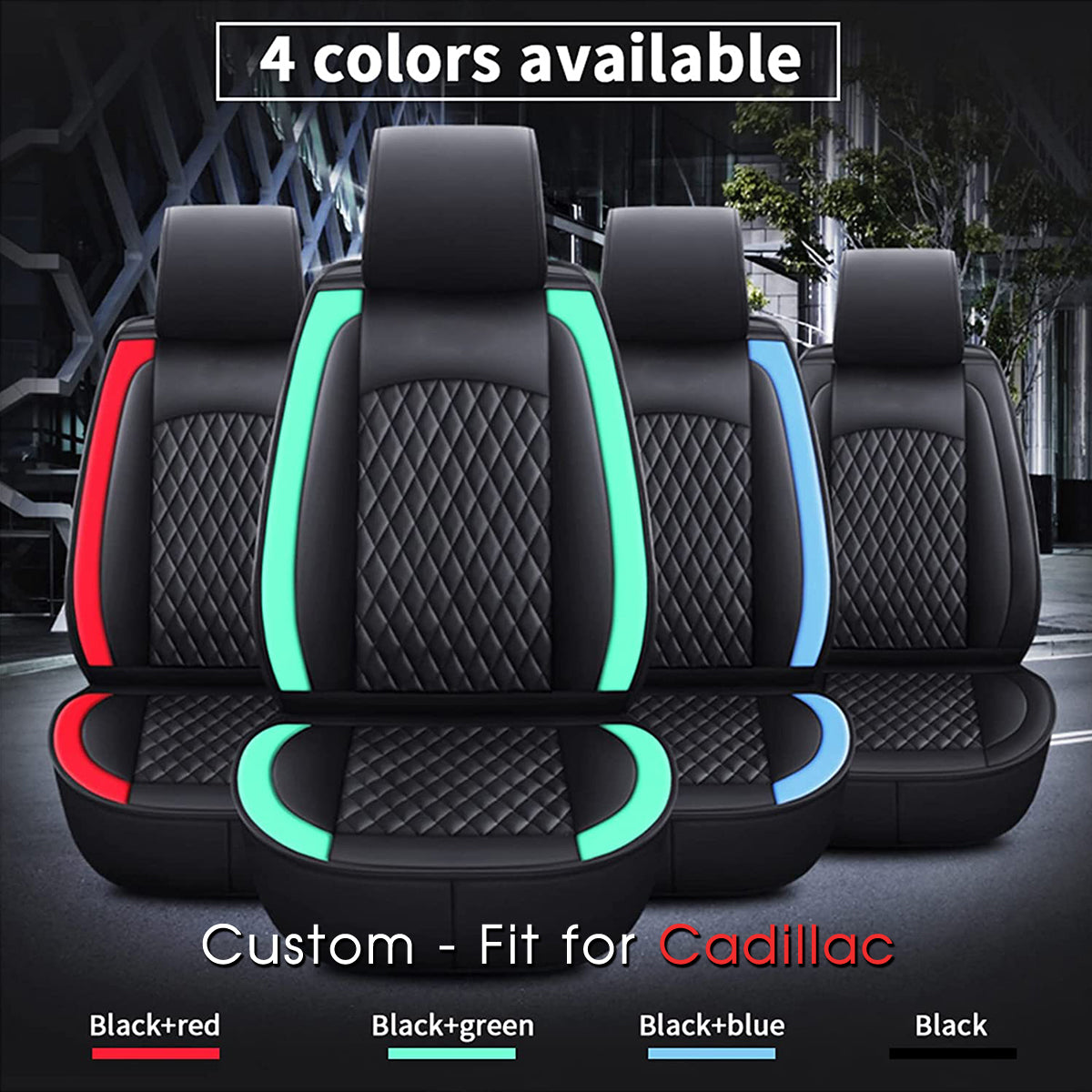 2 Car Seat Covers Full Set, Custom-Fit For Car, Waterproof Leather Front Rear Seat Automotive Protection Cushions, Car Accessories DLCA211