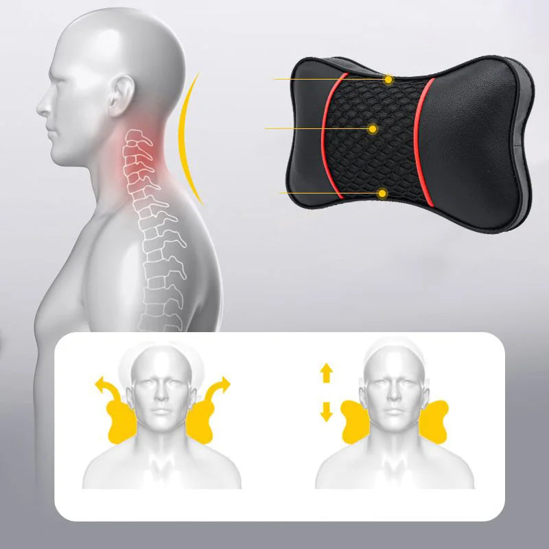 Breathable Car Seat Neck Pillow: Auto Head and Neck Support Cushion for Relaxation and Comfort