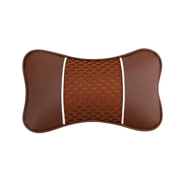 Breathable Car Seat Neck Pillow: Auto Head and Neck Support Cushion for Relaxation and Comfort - Delicate Leather