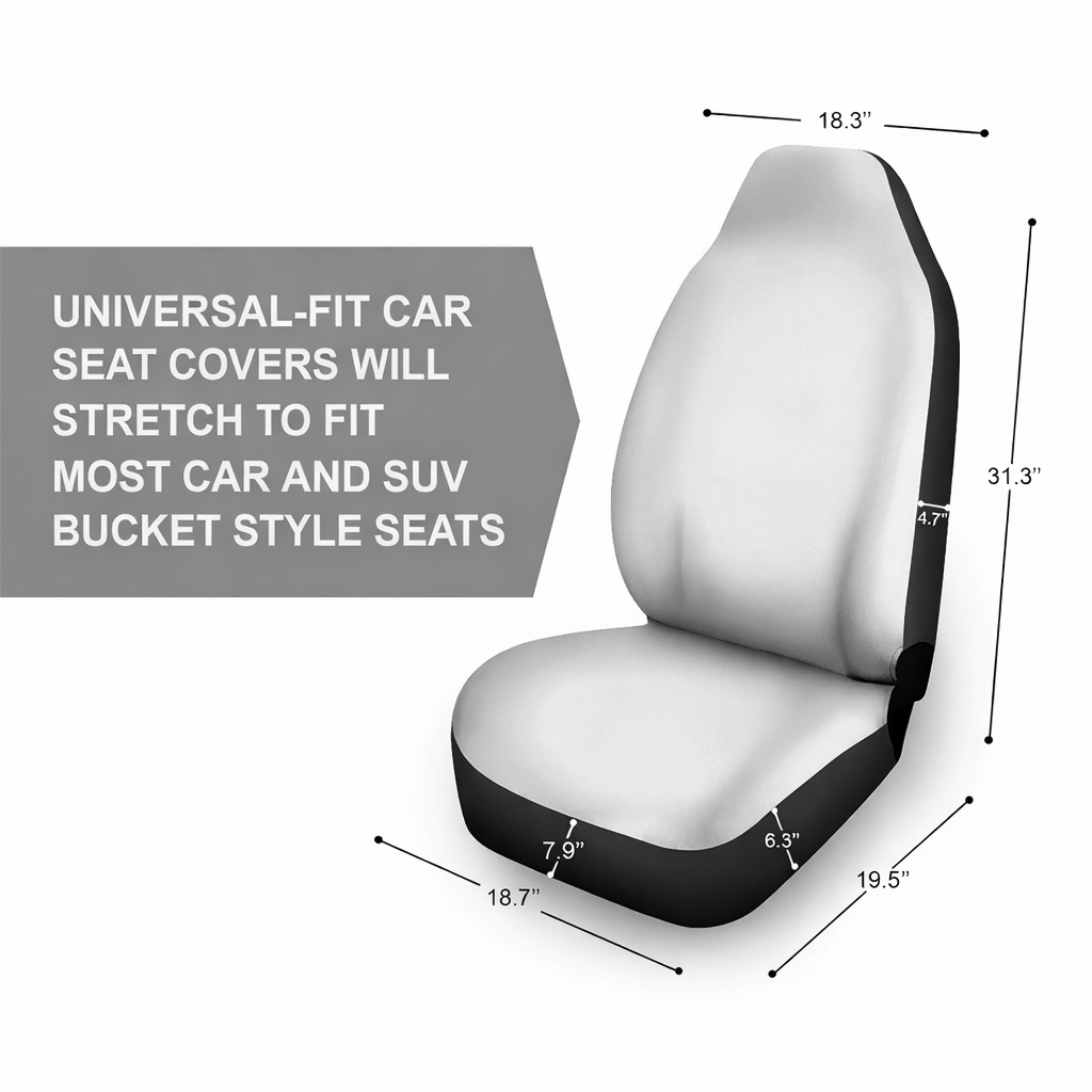 Car Seat Covers, Custom For Your Cars, Car Bucket Seat Protection Airbag Compatible 2 PCS, Car Accessories - Delicate Leather  