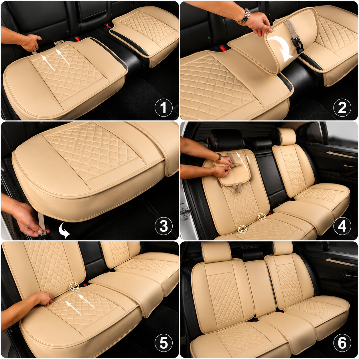 Custom Fit for Subaru Full Set Car Seat Covers – Waterproof Leather Front & Rear Seat Protection Cushions, Durable Automotive Interior Covers, Airbag Compatible Seat Protectors, Car Accessories