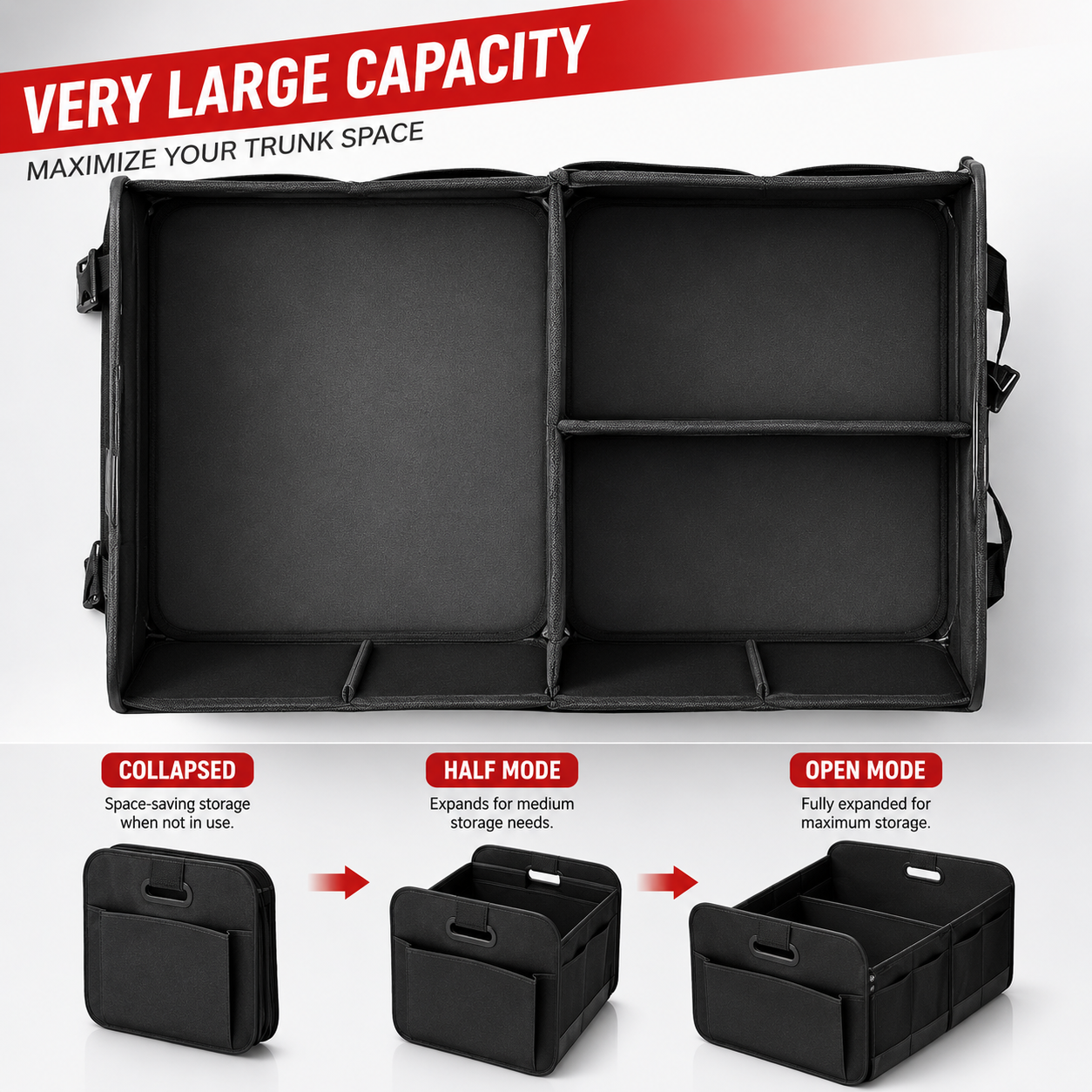 Custom Fit for BMW Trunk Organizer – Foldable Car Storage Organizer with Reinforced Handles, Multi-Compartment Cargo Organizer, Waterproof 600D Oxford Polyester - Delicate Leather  