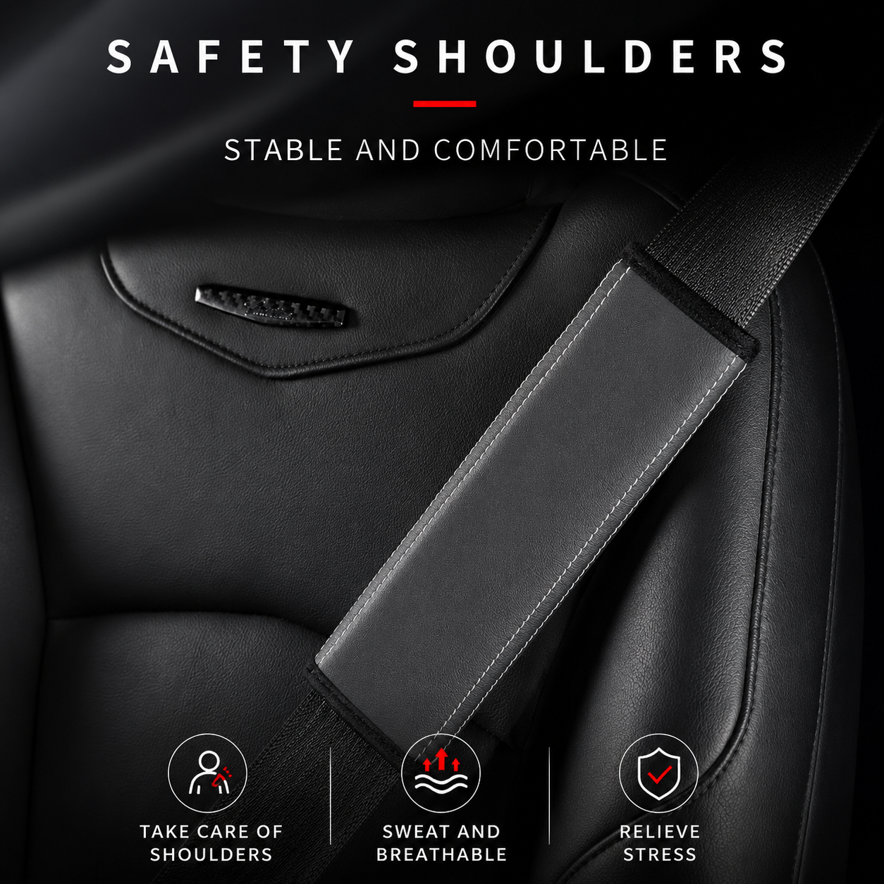 Custom Fit for BMW Seat Belt Shoulder Pads (2PCS) – Microfiber Leather Seat Belt Covers, Soft Comfort Seatbelt Cushions, Interior Car Accessories - Delicate Leather  