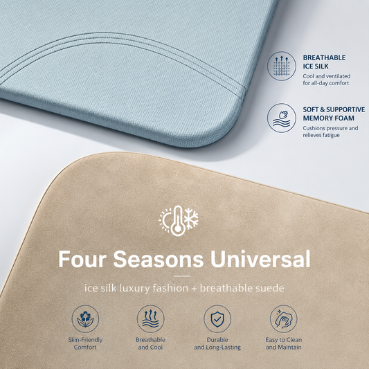 Car Seat Cushion, Custom Fit for Mazda, Memory Foam Seat Cushion, Heightening Seat Cushion for Car and Office Chair - Delicate Leather