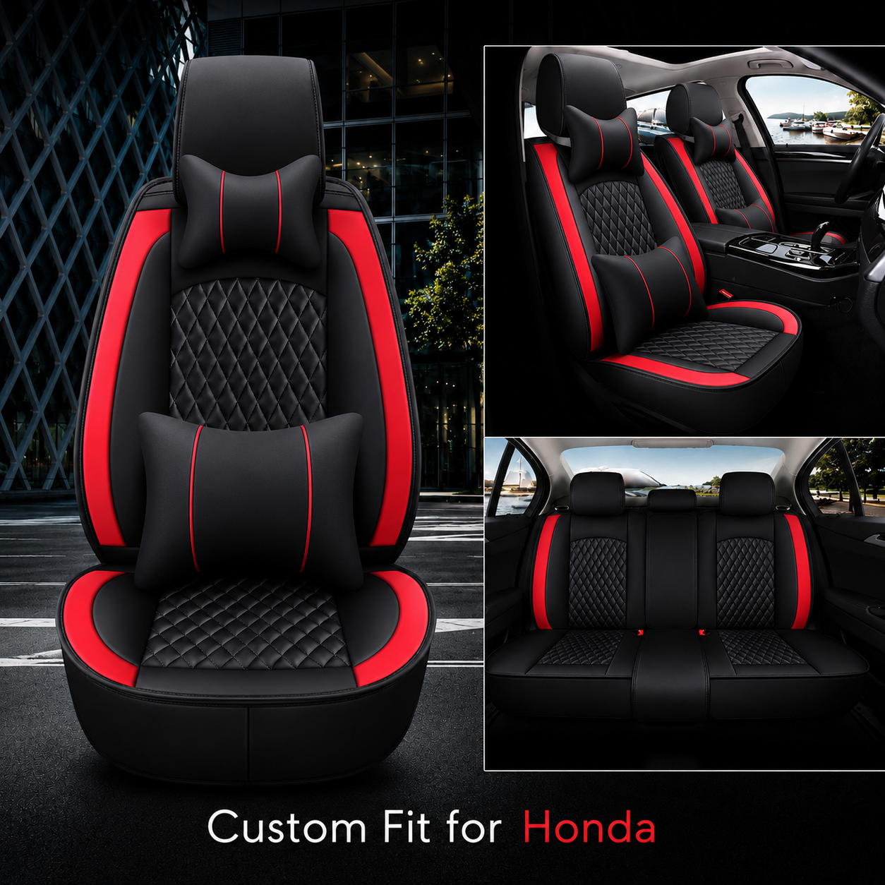 2 Car Seat Covers Full Set, Custom For Your Cars, Waterproof Leather Front Rear Seat Automotive Protection Cushions, Car Accessories H - Delicate Leather  