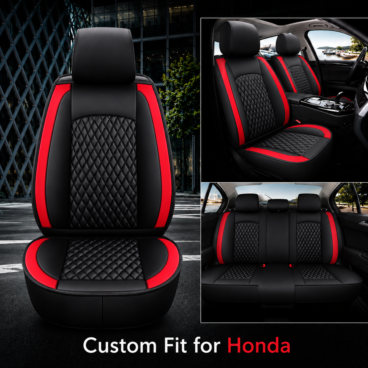 2 Car Seat Covers Full Set, Custom For Your Cars, Waterproof Leather Front Rear Seat Automotive Protection Cushions, Car Accessories H - Delicate Leather  