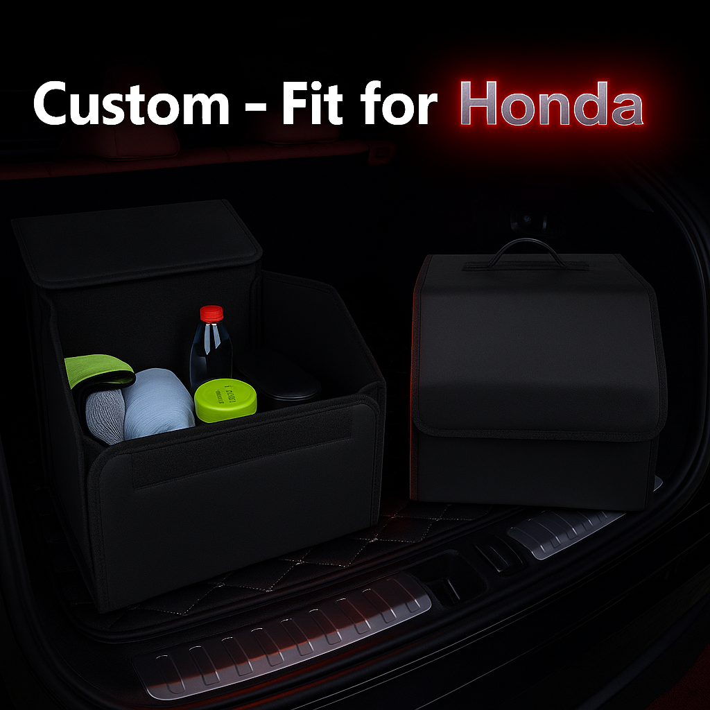 Premium Trunk Organizer for Honda Vehicles – Detachable, Foldable & Dustproof - Delicate Leather  
